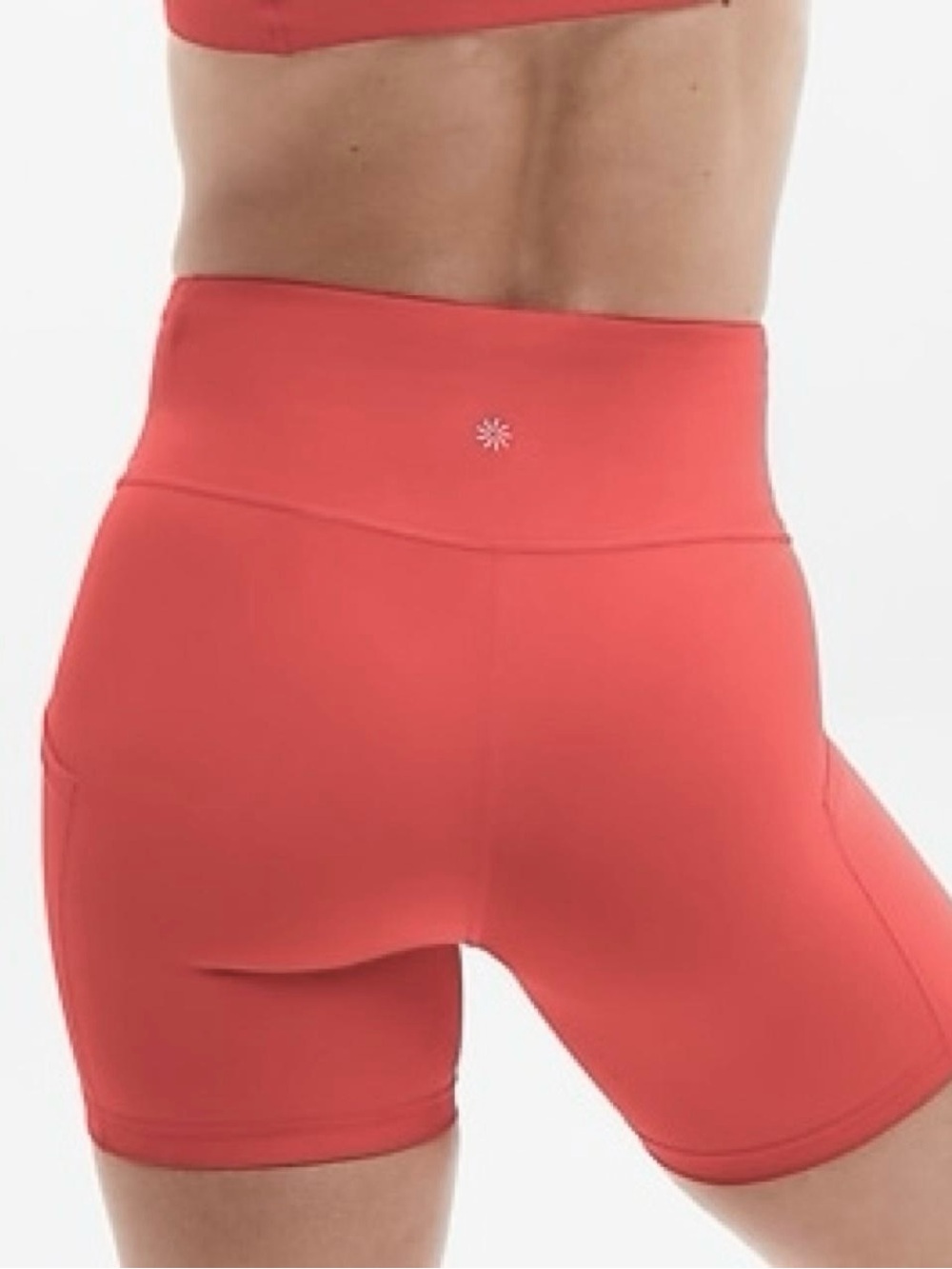 Athleta Coral High-Rise Bike Shorts